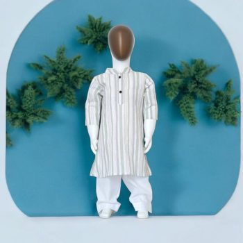 Boys Striped Kurta Set