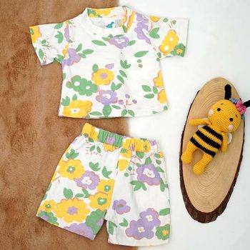 Girls Printed T-shirt and Shorts Set