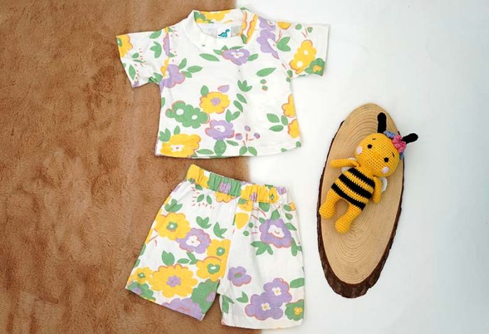 Girls Printed T-shirt and Shorts Set