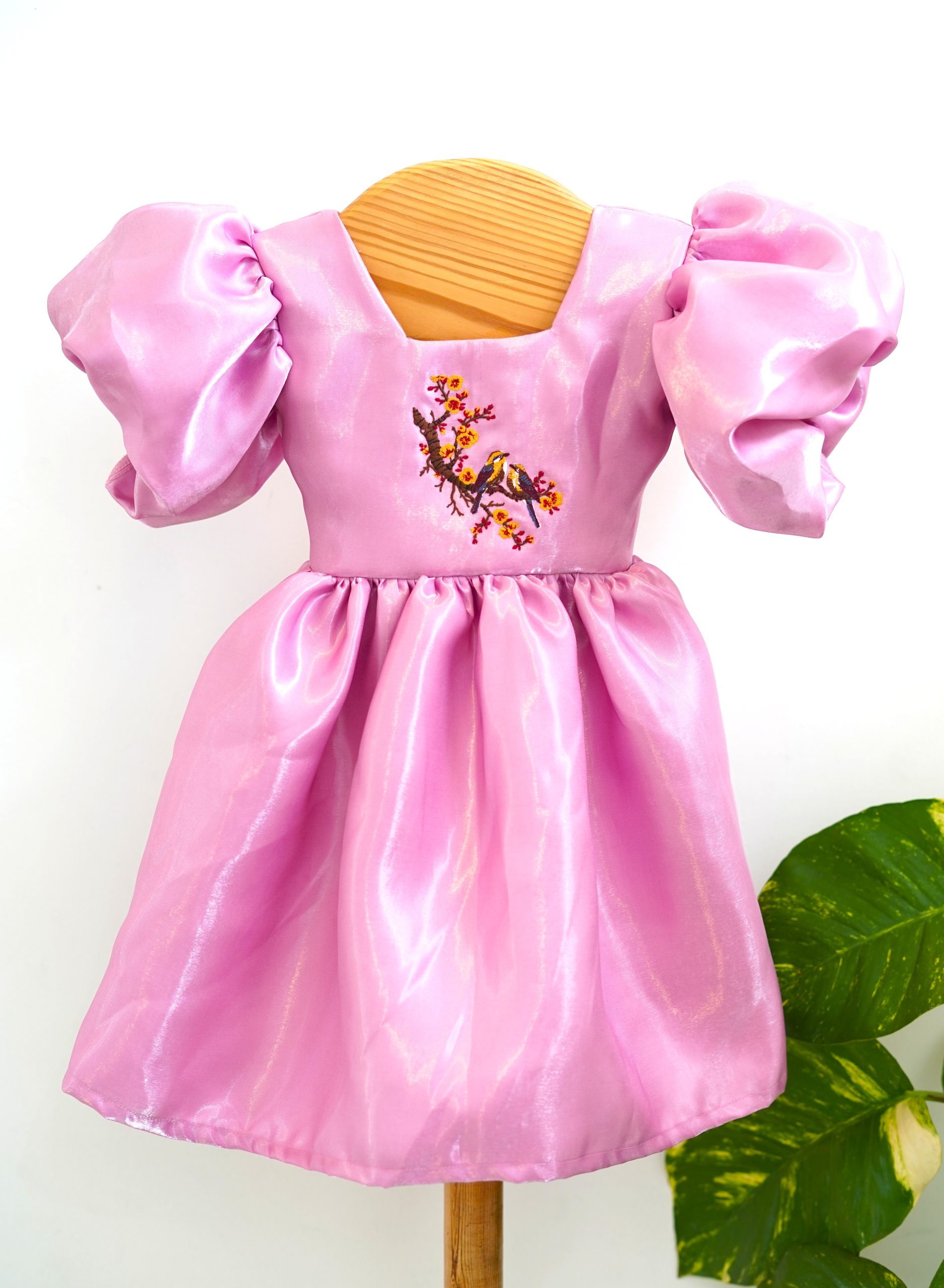 Pink puff frock