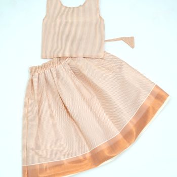 Copper Blouse Pattu Pavada