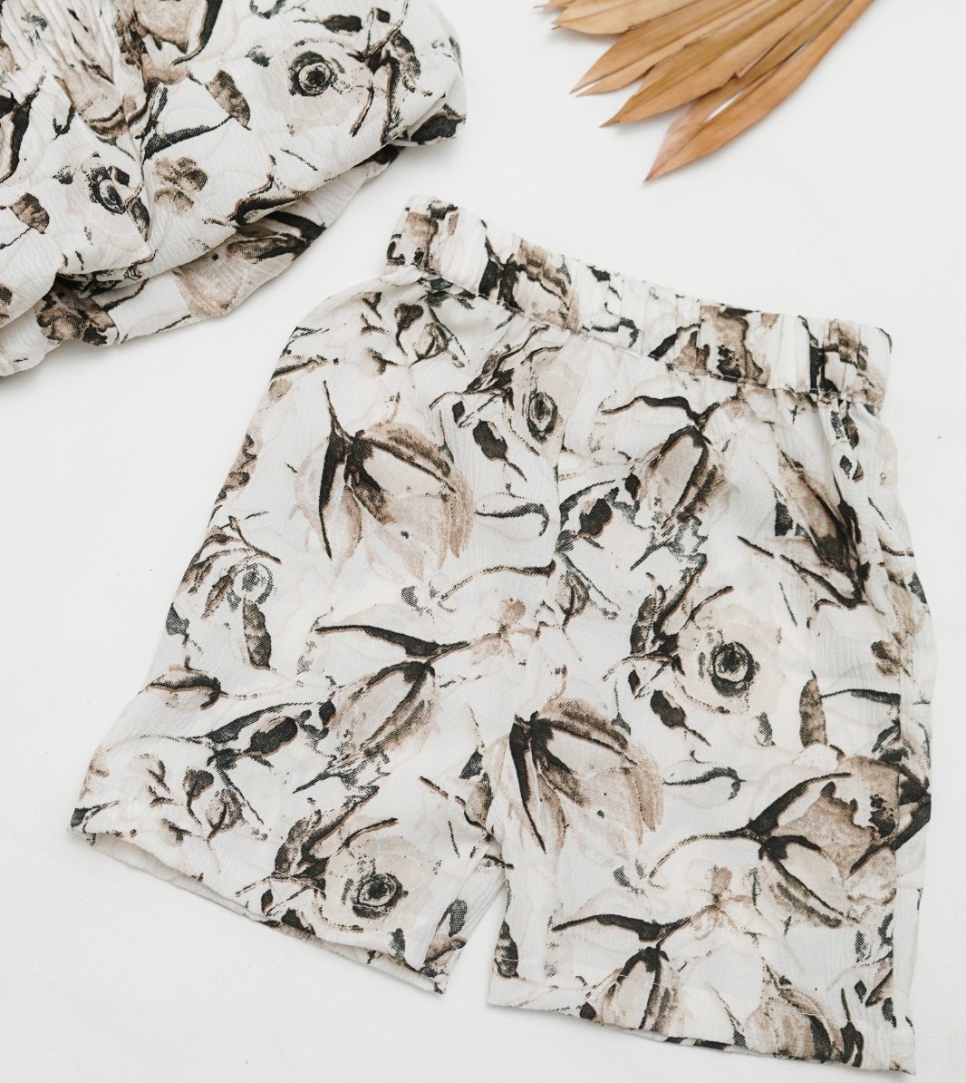 Kids Floral Co-ord Set | Stylish Puff Sleeve Top - Image 3