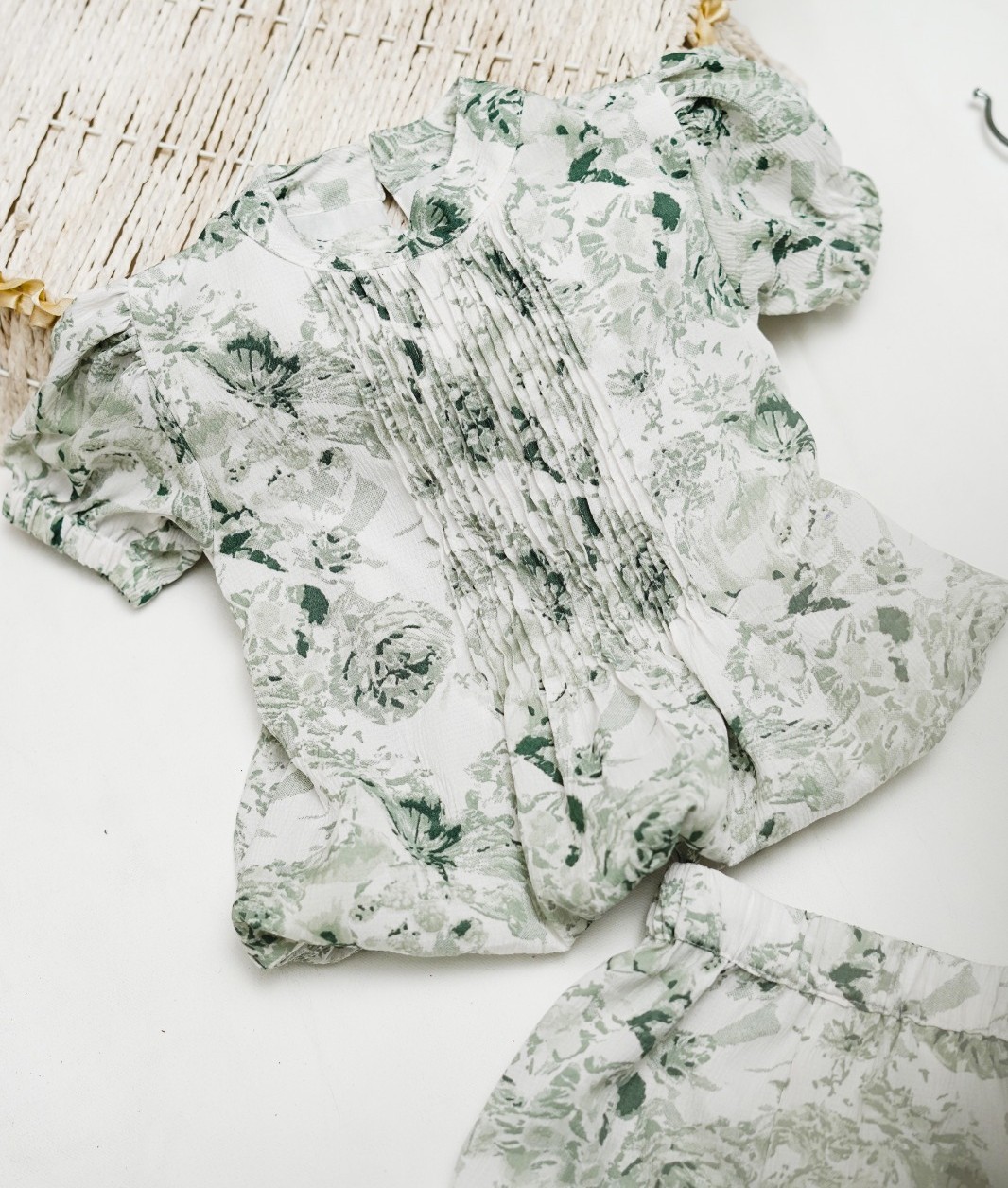 Kids Floral Co-ord Set | Stylish Puff Sleeve Top