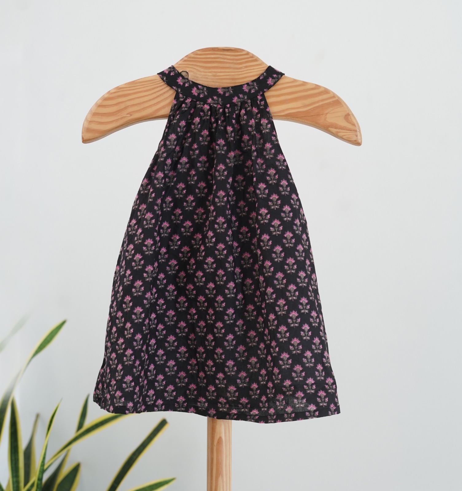 Baby Girl Sleeveless Frock | White Floral Cotton Dress - Image 4