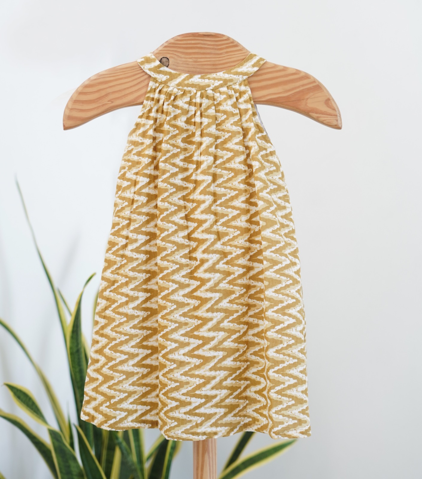 Baby Girl Sleeveless Frock | White Floral Cotton Dress - Image 2