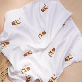soft printed muslin baby swaddle