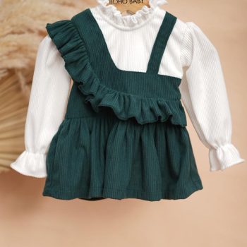 black pinafore dress for baby girl
