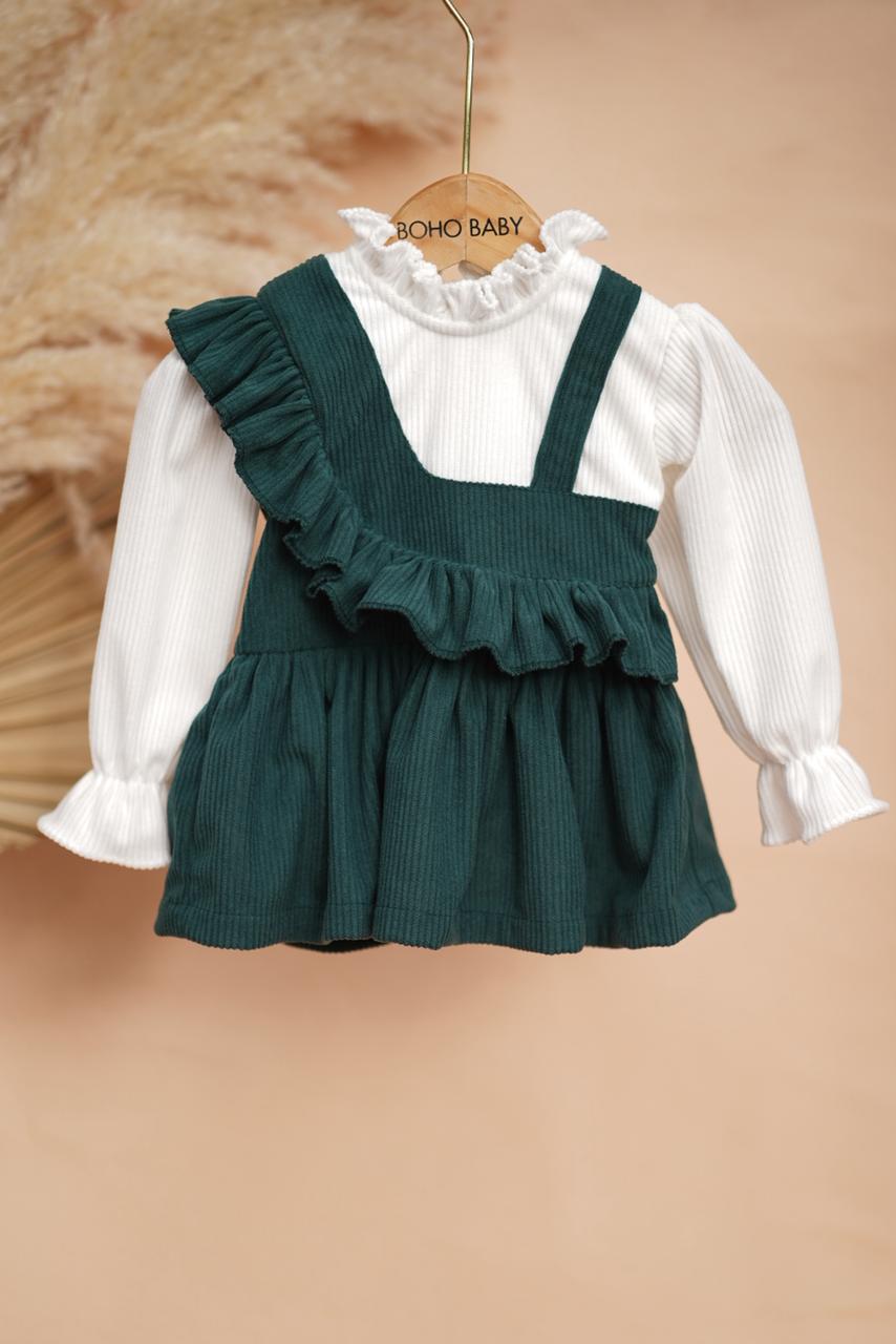 black pinafore dress for baby girl