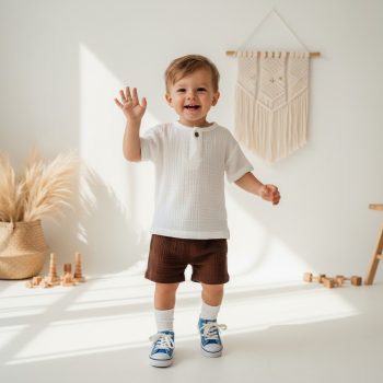 Muslin Top and Shorts Set for Toddlers