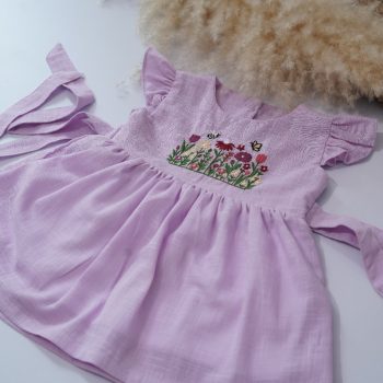 embroidered cotton frock dress