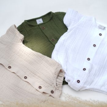 muslin baby onesie for boys