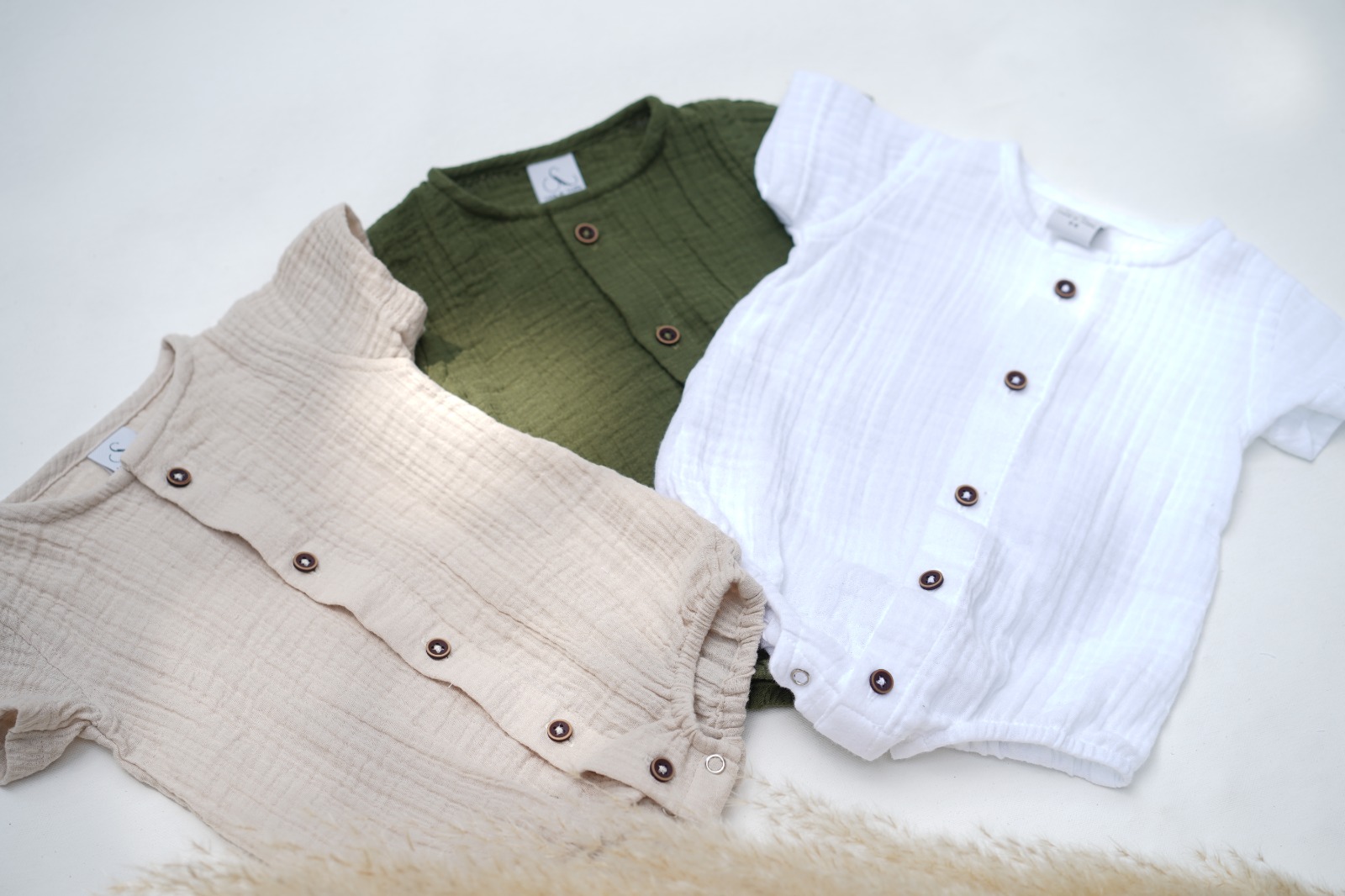 muslin baby onesie for boys