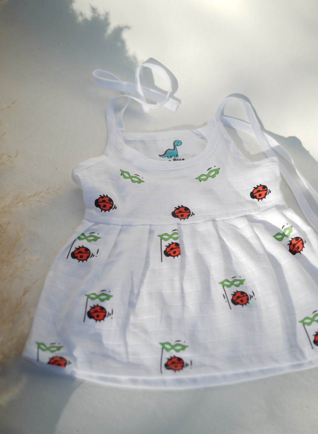 white muslin cotton frock