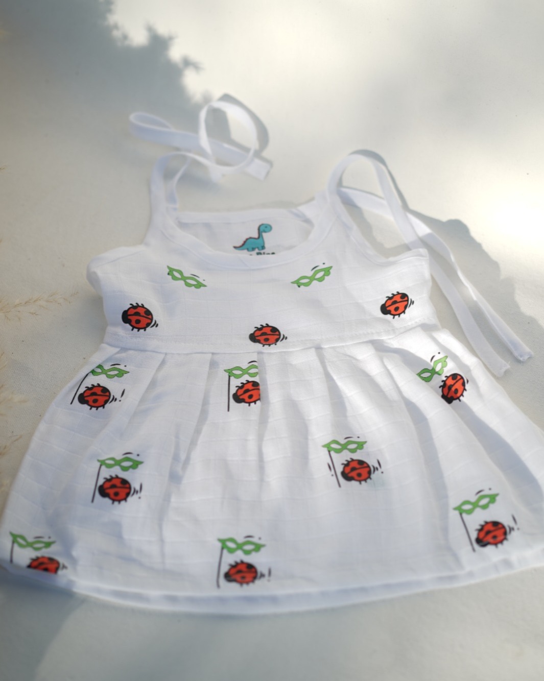 white muslin cotton frock