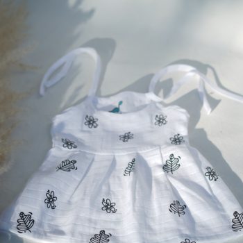 floral leaf baby frock
