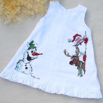 baby girls white cotton frock