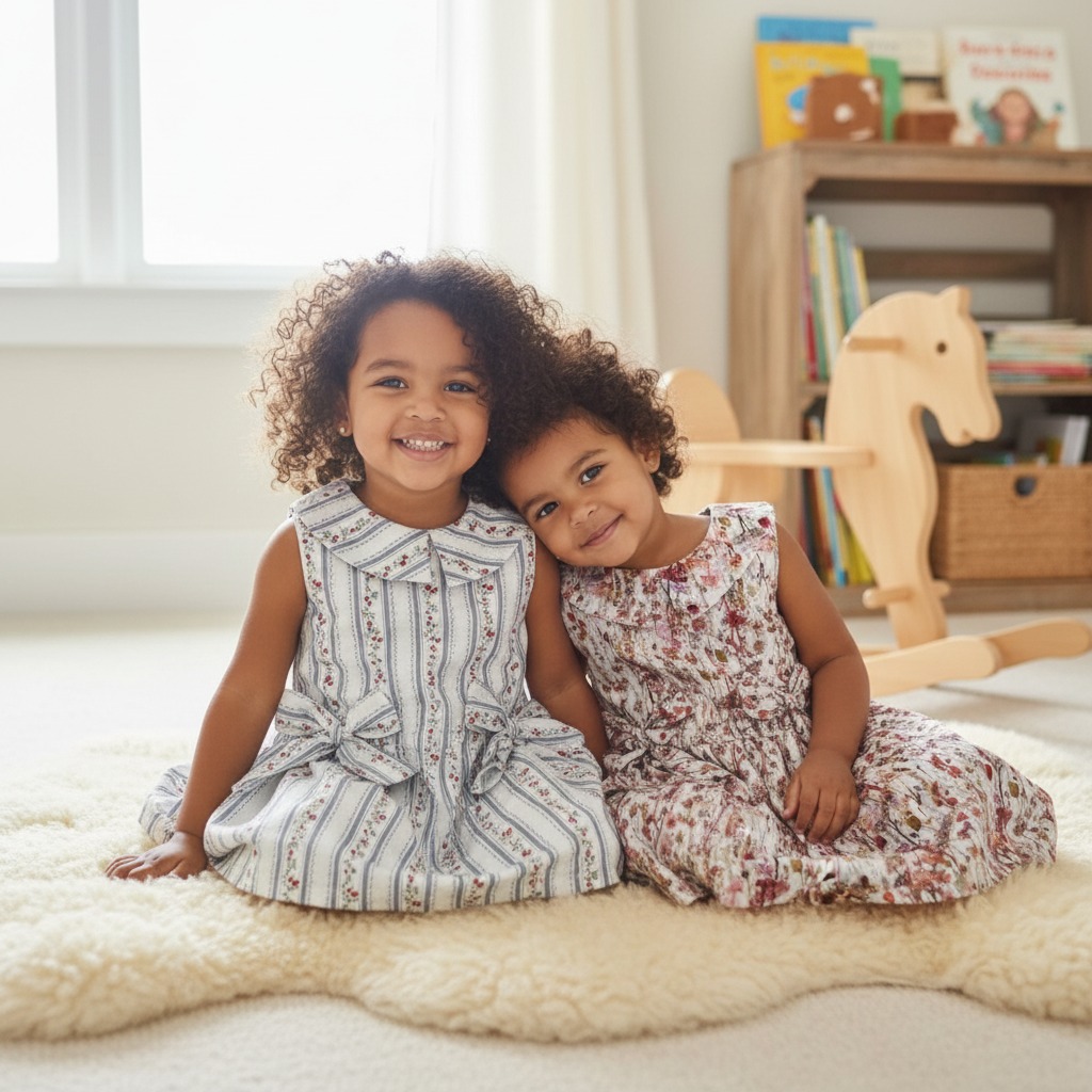 Girls floral single piece frock