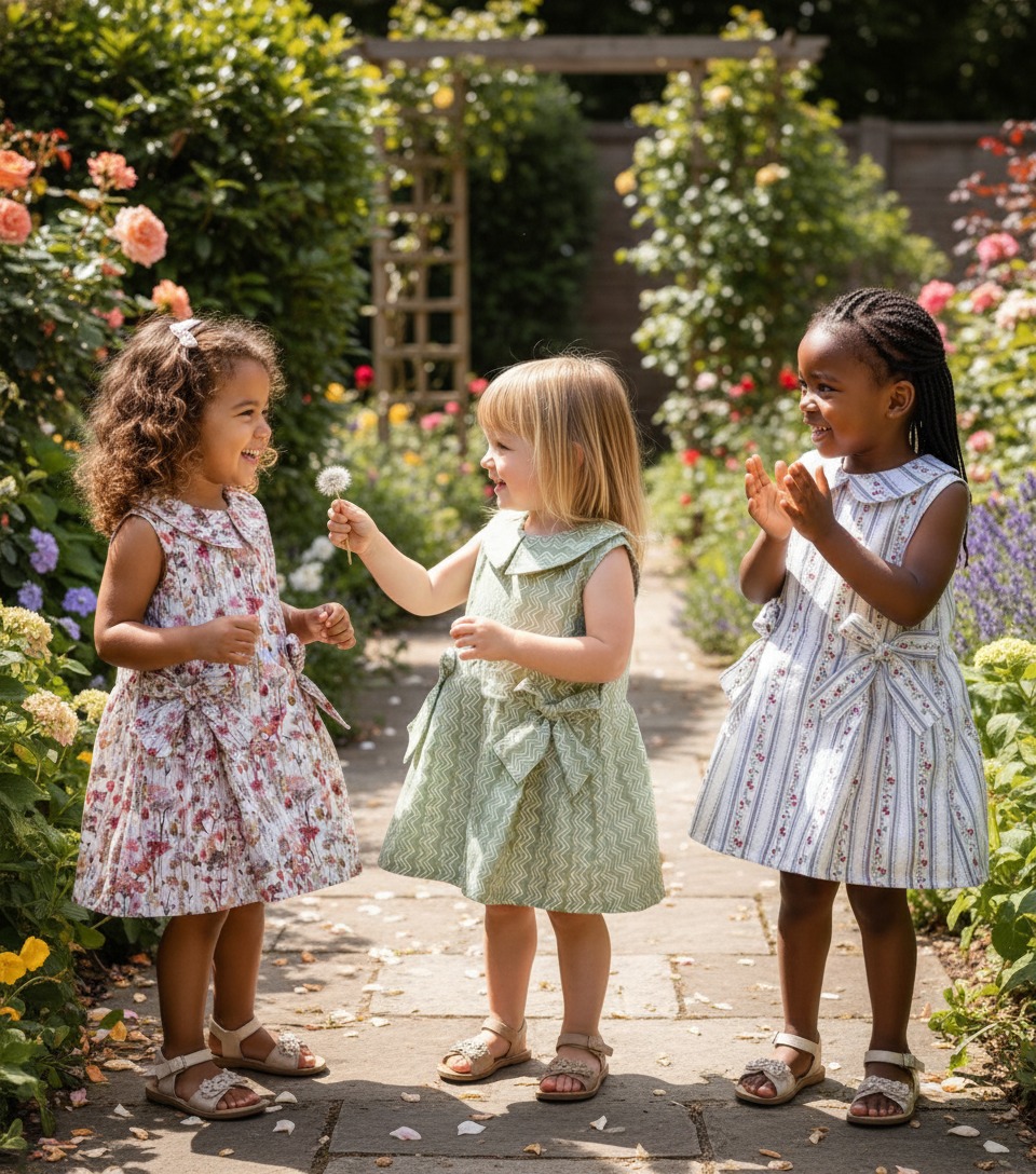 Girls floral single piece frock