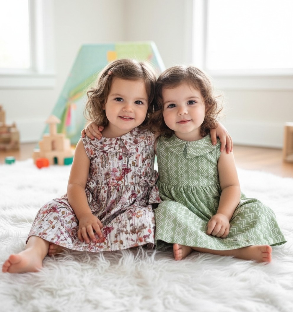 Girls floral single piece frock