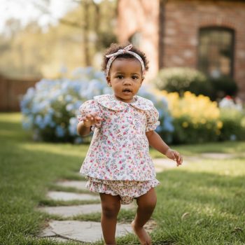 baby floral bloomer set