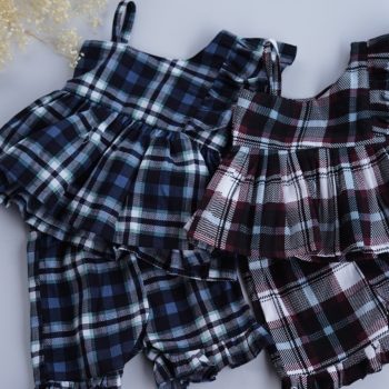 kids checkered top set