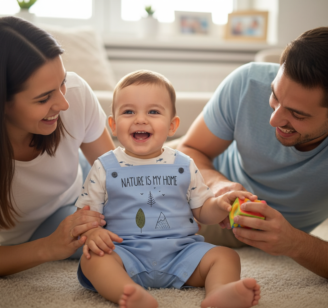 boys dungaree shorts set