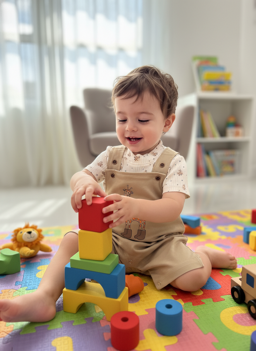 boys dungaree shorts set