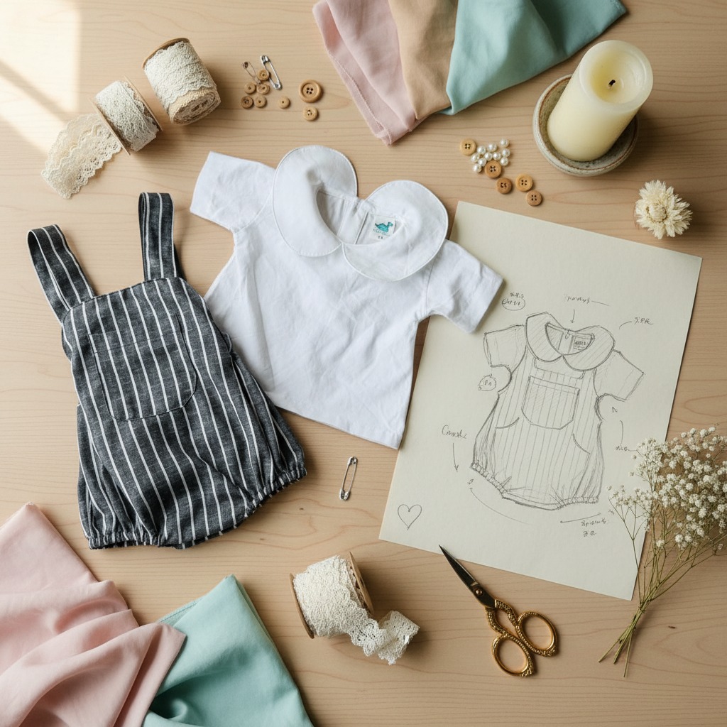 baby striped bloomer set