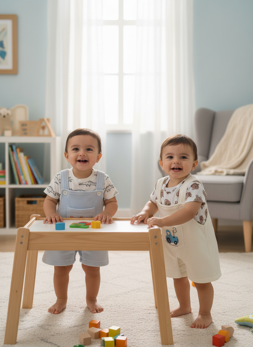 baby summer dungaree set