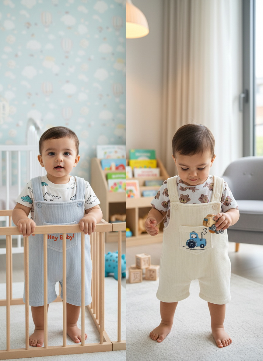 baby summer dungaree set