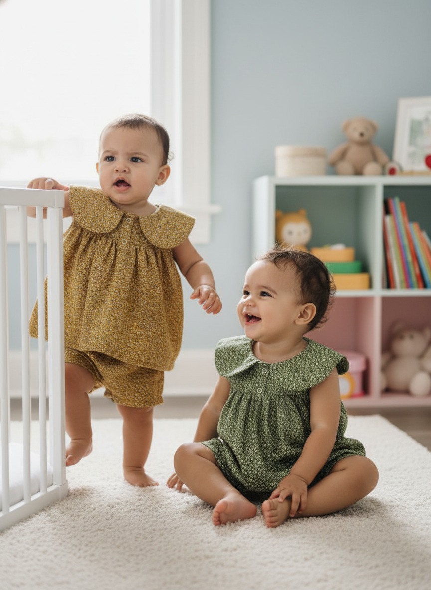 baby floral top shorts set