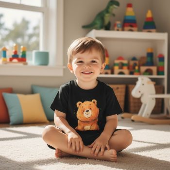 baby bear print t shirt