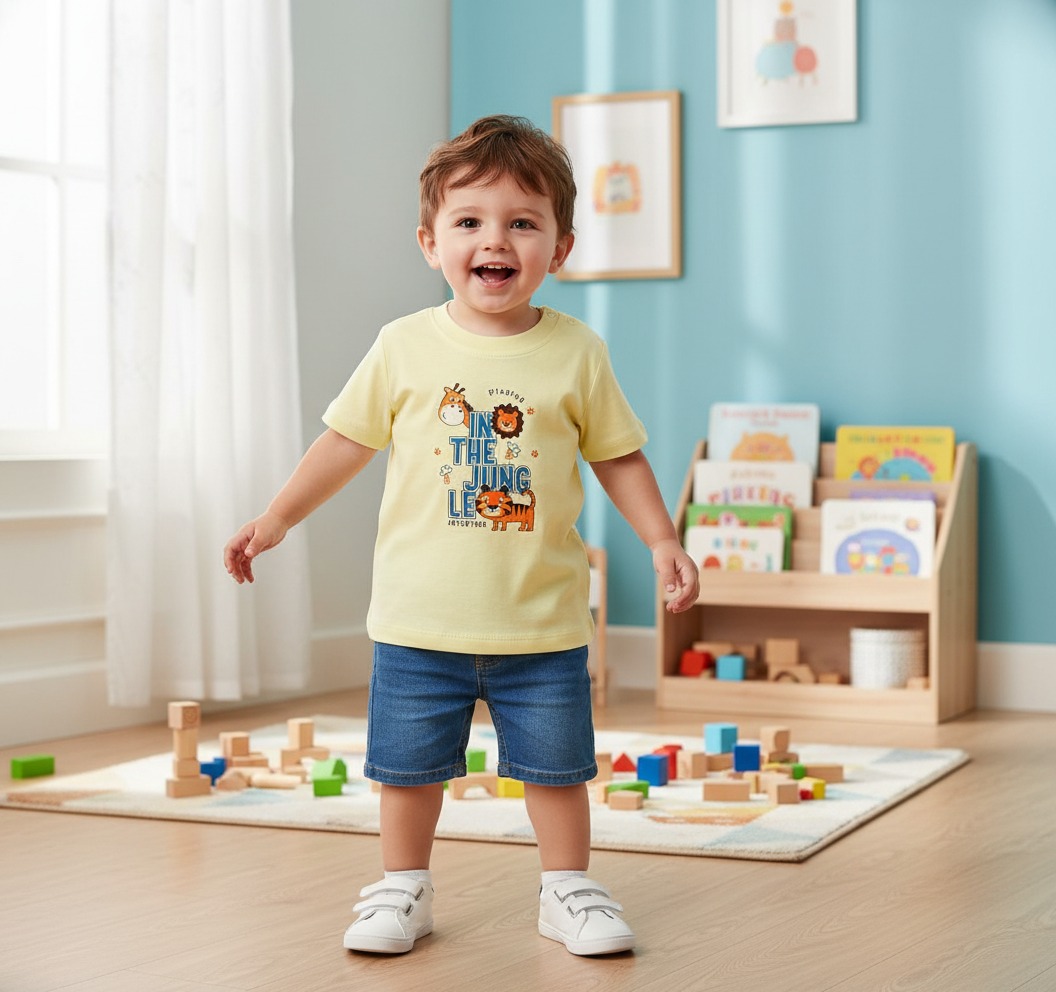 baby jungle print t shirt