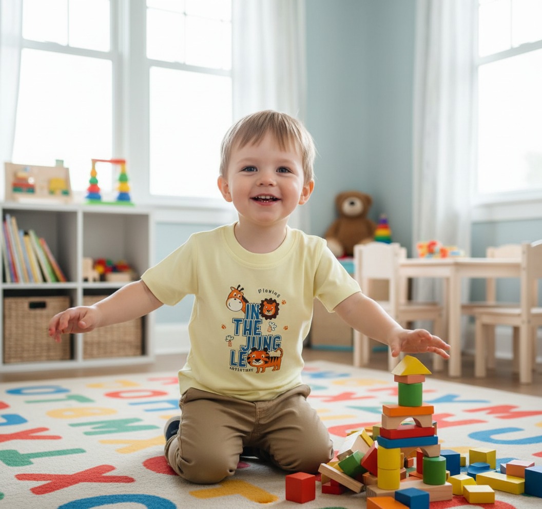 baby jungle print t shirt