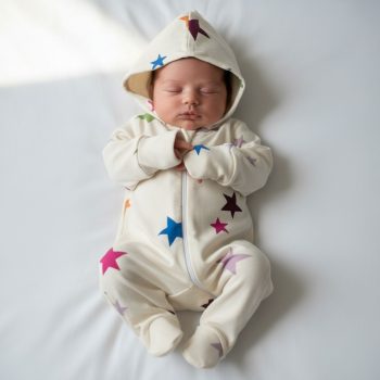 baby star print sleepsuit