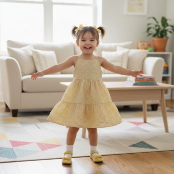 yellow baby summer frock