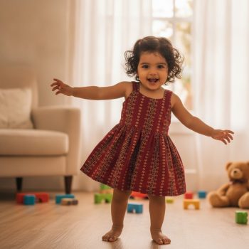 Maroon Girls Frock
